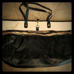 👜 Satin and Sequin Zip Tote 👜